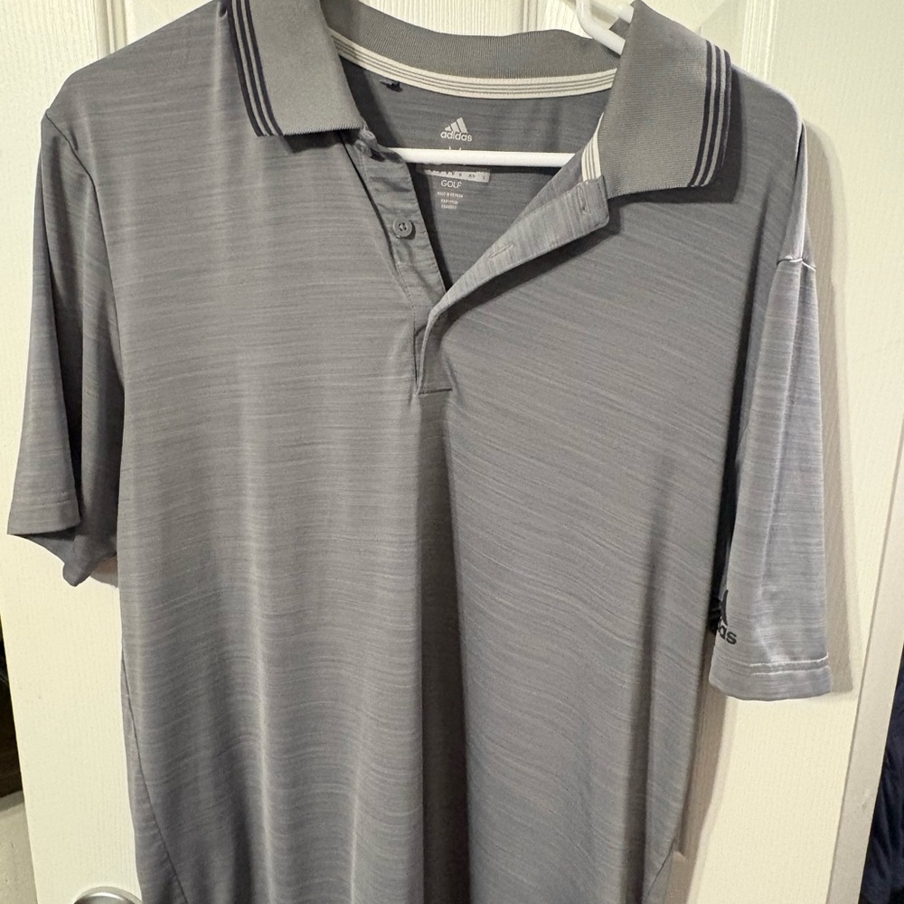 Adidas Gray Polo Shirt Classic Design